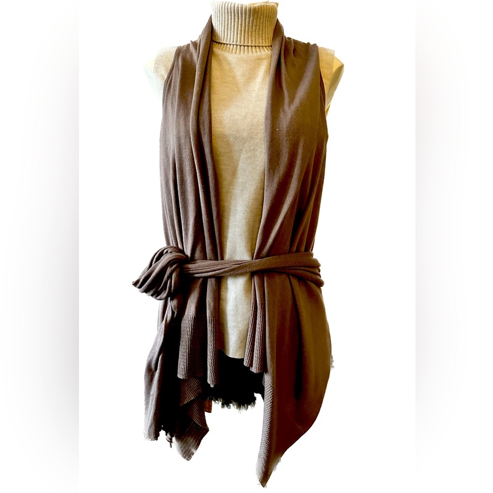 Silk/Cashmere Wraparound Vest Cardigan Lunalba